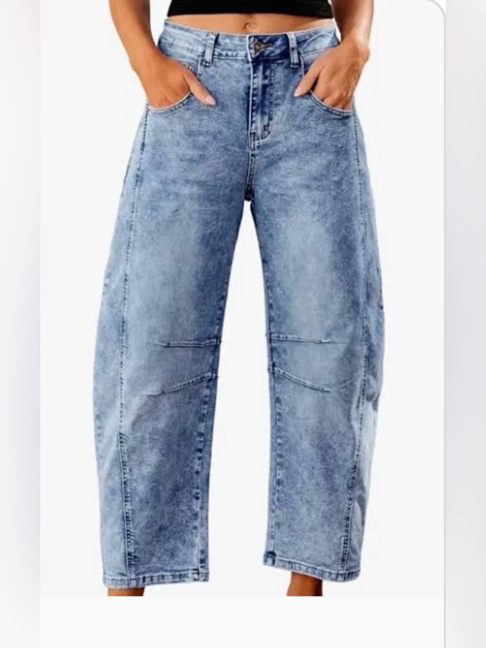 Barrel Jeans- High-Waist Light Wash Women’s Jeans
